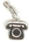 Sterling Silver 13.5x13.5mm Telephone Pendant